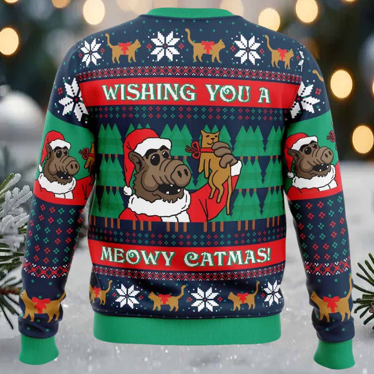 Meowy Catmas Alf Ugly Christmas Sweater Meowy Catmas Alf Ugly Christmas Sweater