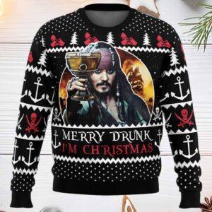Merry Drunk Im Christmas Pirates of the Caribbean Ugly Christmas Sweater