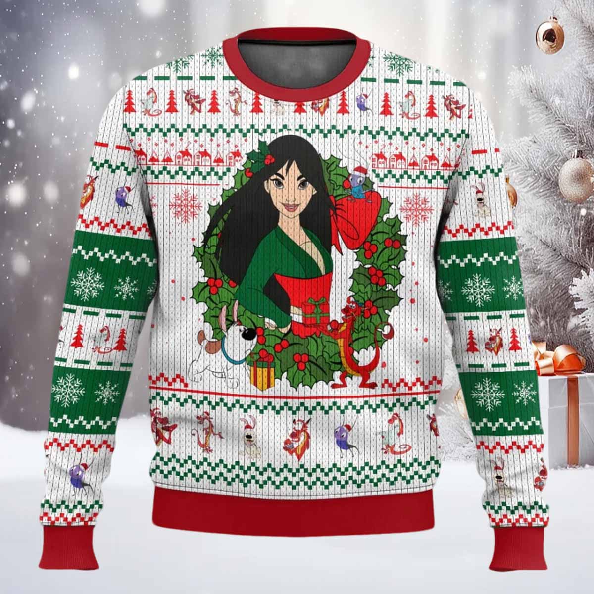 Mulan Princess Christmas Ugly Sweater Mulan Princess Christmas Ugly Sweater
