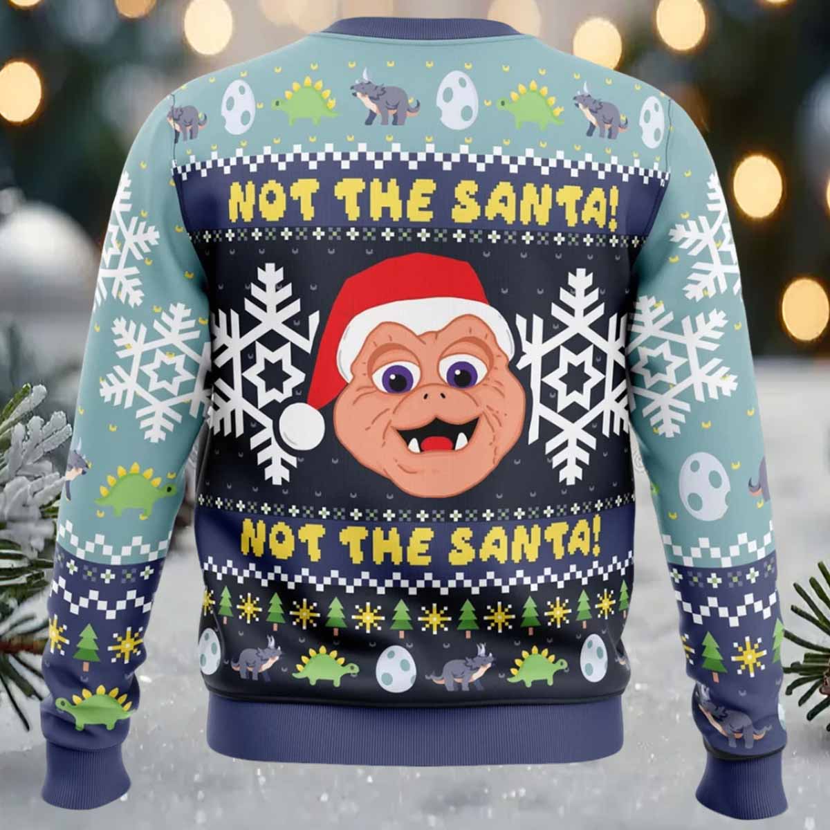 Not The Santa Dinosaurs Ugly Christmas Sweater Not The Santa Dinosaurs Ugly Christmas Sweater
