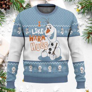 Olaf I Like Warm Hugs Ugly Christmas Sweater Olaf I Like Warm Hugs Ugly Christmas Sweater