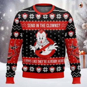 Pennywise Send In The Clowns Ugly Christmas Sweater Pennywise Send In The Clowns Ugly Christmas Sweater