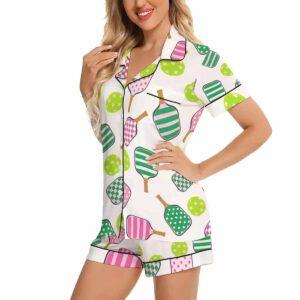 Pink And Green Pickleball Pajama Set