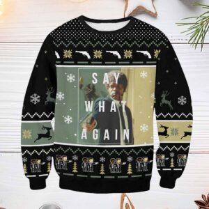 Pulp Fiction Say What Again Christmas Sweater