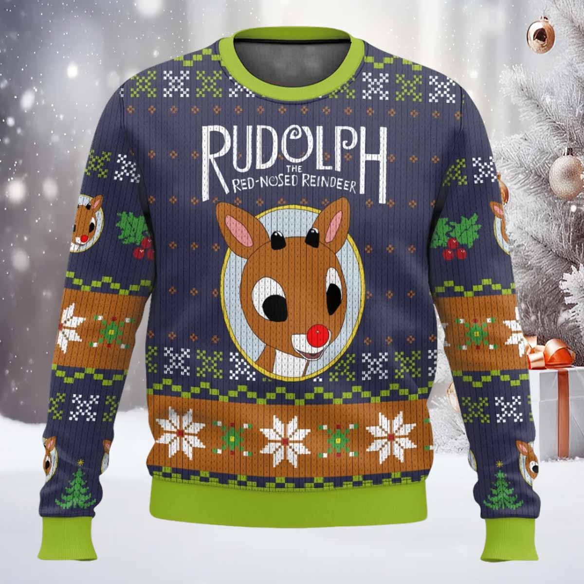 Rudolph The Red Nosed Reindeer Ugly Sweater Rudolph The Red Nosed Reindeer Ugly Sweater