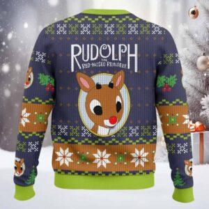 Rudolph The Red Nosed Reindeer Ugly Sweater 1 Rudolph The Red Nosed Reindeer Ugly Sweater