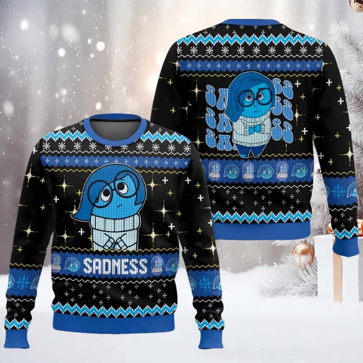 Sadness Inside Out Ugly Christmas Sweater Sadness Inside Out Ugly Christmas Sweater