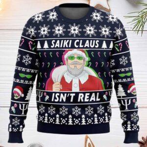 Saiki Claus Isnt Real The Disastrous Life of Saiki K Ugly Christmas Sweater Saiki Claus Isnt Real The Disastrous Life of Saiki K Ugly Christmas Sweater