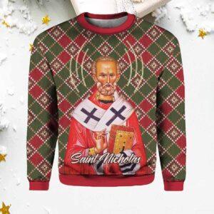 Saint Nicholas Ugly Christmas Sweater Saint Nicholas Ugly Christmas Sweater