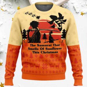 Samurai Champloo The Samurai That Smells Of Sunflower This Christmas Ugly Sweater Samurai Champloo The Samurai That Smells Of Sunflower This Christmas Ugly Sweater