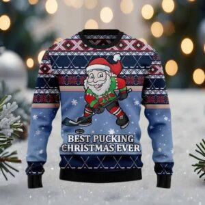 Santa Best Pucking Christmas Ever Ugly Sweater Santa Best Pucking Christmas Ever Ugly Sweater