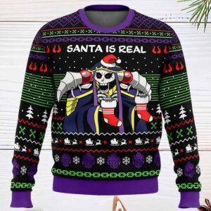 Santa Is Real Overlord Ugly Christmas Sweater Santa Is Real Overlord Ugly Christmas Sweater