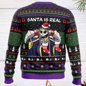 Santa Is Real Overlord Ugly Christmas Sweater 1 Santa Is Real Overlord Ugly Christmas Sweater