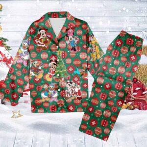 Santa Mckey Mouse Pajamas Set Santa Mckey Mouse Pajamas Set