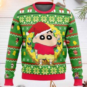 Santa Shinnosuke Crayon Shin chan Ugly Christmas Sweater
