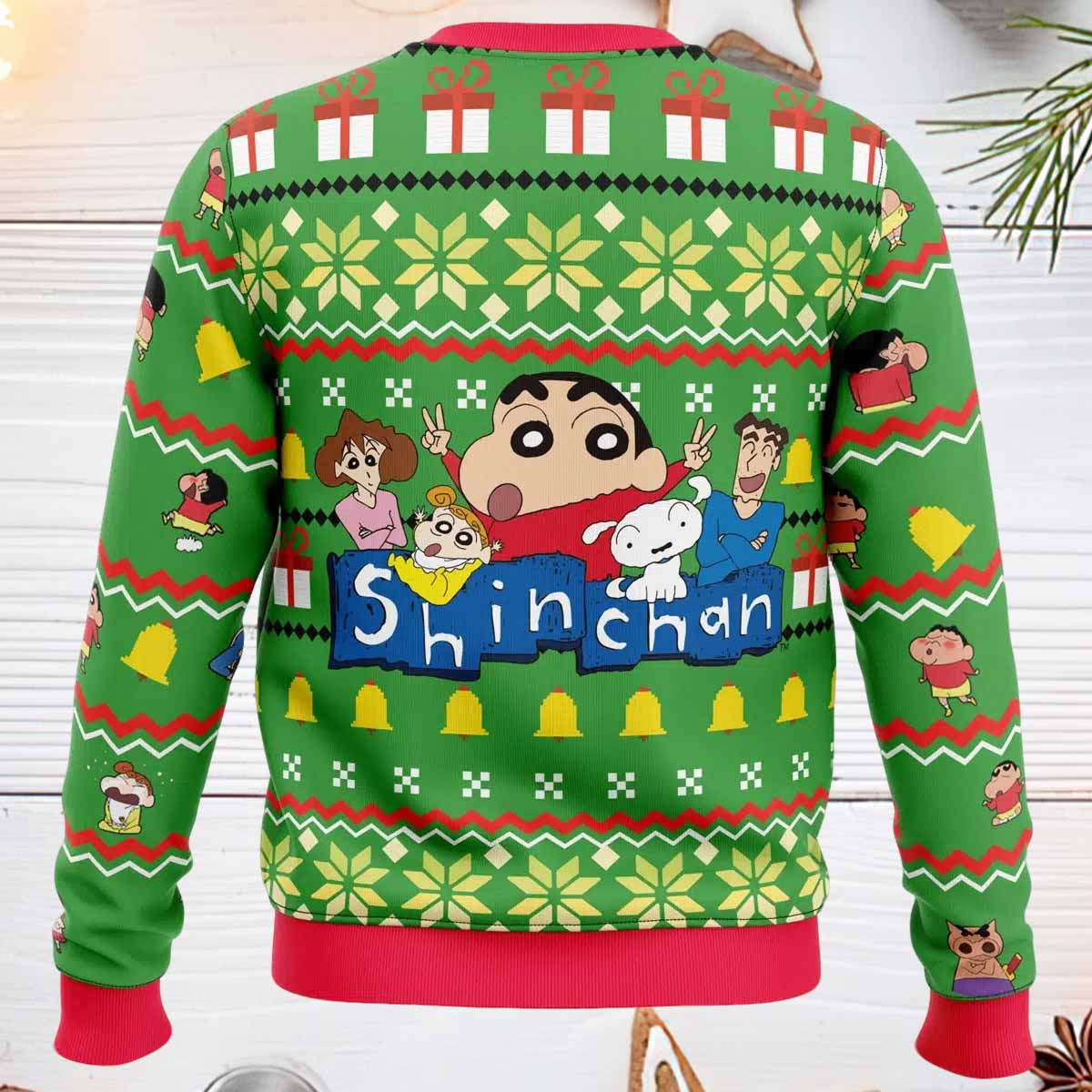 Santa Shinnosuke Crayon Shin-chan Ugly Christmas Sweater Santa Shinnosuke Crayon Shin-chan Ugly Christmas Sweater