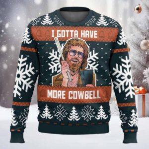 Saturday Night I Gotta Have More Cowbell Ugly Christmas Sweater Saturday Night I Gotta Have More Cowbell Ugly Christmas Sweater