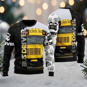School Bus Driver Christmas Ugly Sweater School Bus Driver Christmas Ugly Sweater