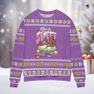 Scooby Doo Life Is Sweet Snowflake Ugly Christmas Sweater Scooby Doo Life Is Sweet Snowflake Ugly Christmas Sweater