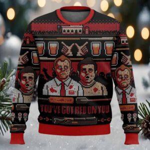 Shaun of the Dead Youve Got Red On You Christmas Ugly Sweater Shaun of the Dead Youve Got Red On You Christmas Ugly Sweater