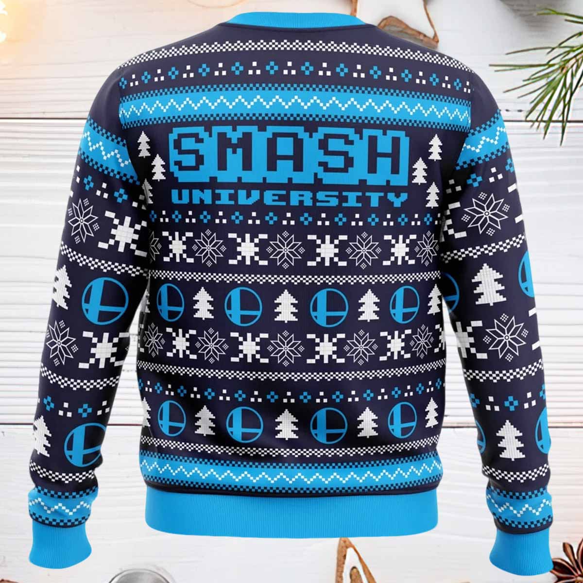 Smash University Super Smash Bros Ugly Christmas Sweater Smash University Super Smash Bros Ugly Christmas Sweater