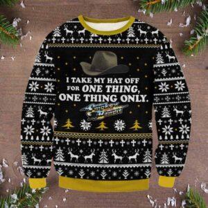 Smokey and The Bandit I Take My Hat Off For One Thing Ugly Christmas Sweater Smokey and The Bandit I Take My Hat Off For One Thing Ugly Christmas Sweater