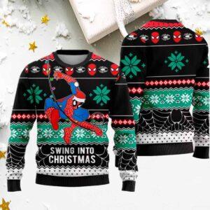 Spider-Man Swing Into Christmas Ugly Sweater Spider-Man Swing Into Christmas Ugly Sweater