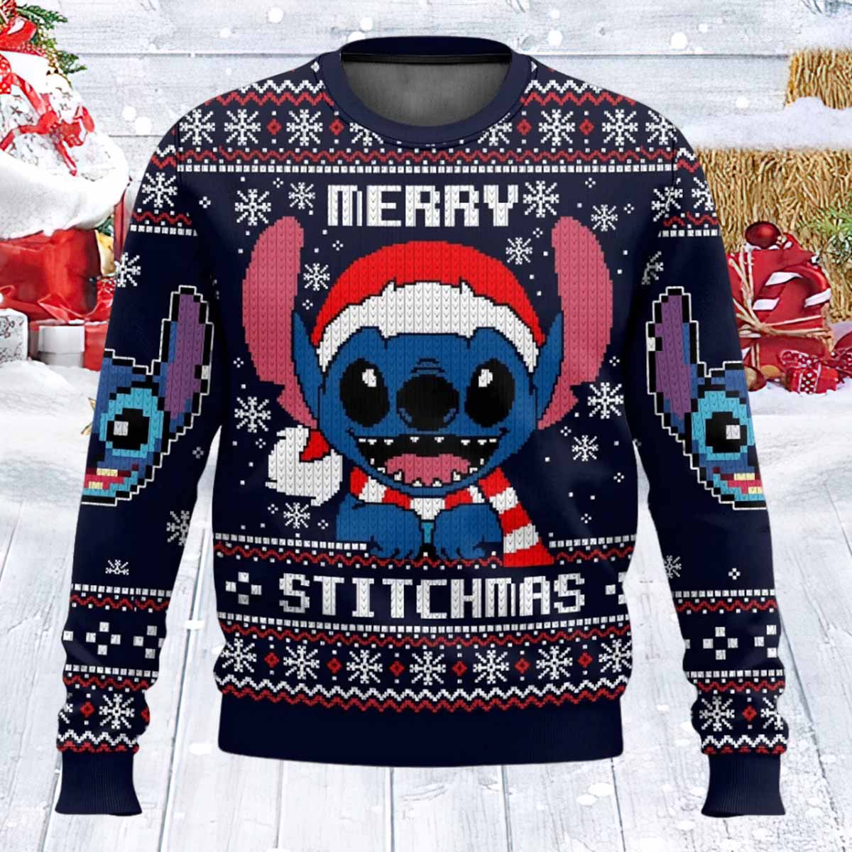 Stitch Merry Stitchmas Ugly Christmas Sweater Stitch Merry Stitchmas Ugly Christmas Sweater