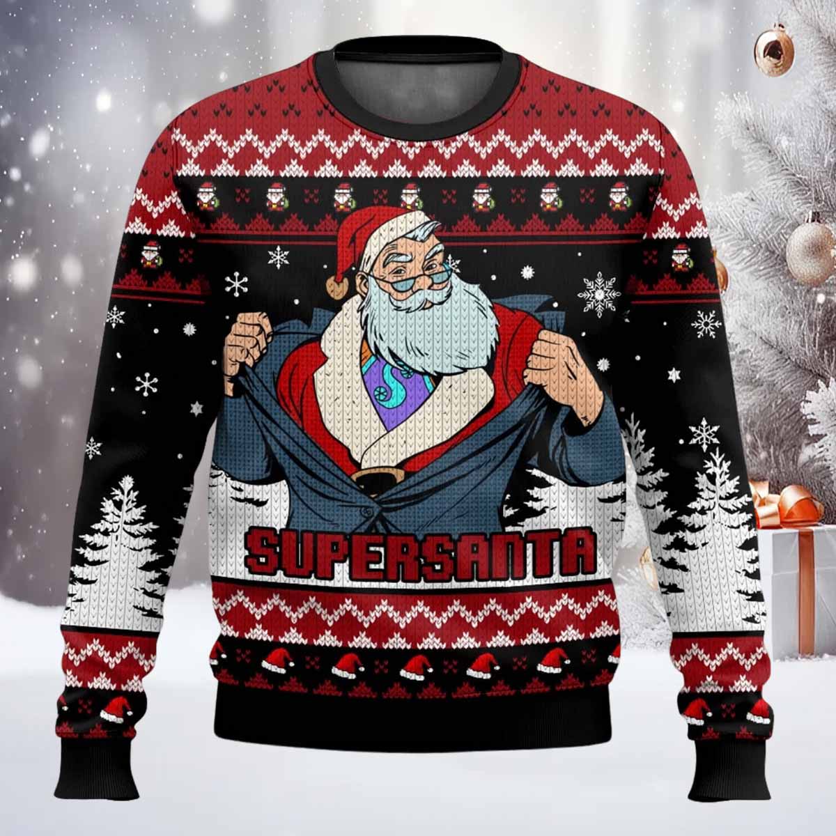 Supersanta Ugly Christmas Sweater Supersanta Ugly Christmas Sweater