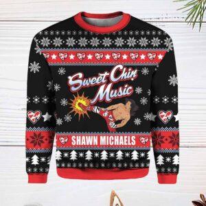 Sweet Chin Music Shawn Michaels Christmas Ugly Sweater Sweet Chin Music Shawn Michaels Christmas Ugly Sweater