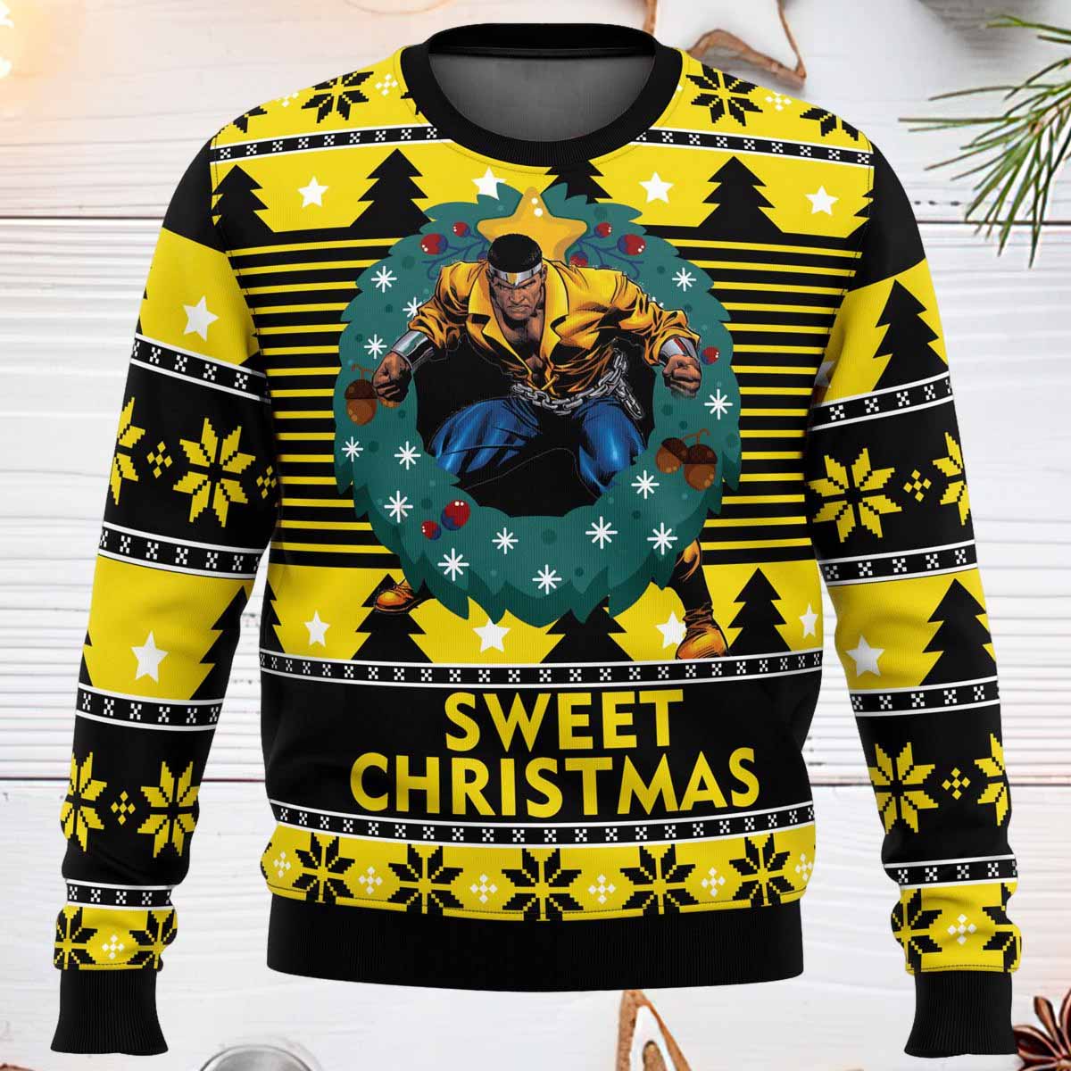 Sweet Christmas Luke Cage Ugly Sweater Sweet Christmas Luke Cage Ugly Sweater