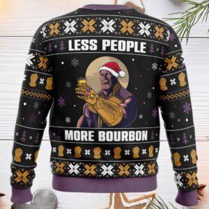 Thanos Less People More Bourbon Ugly Christmas Sweater 1 Thanos Less People More Bourbon Ugly Christmas Sweater