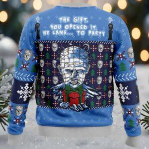The Gift You Opened It We Came Hellraiser Ugly Christmas Sweater 1 The Gift Hellraiser Ugly Christmas Sweater