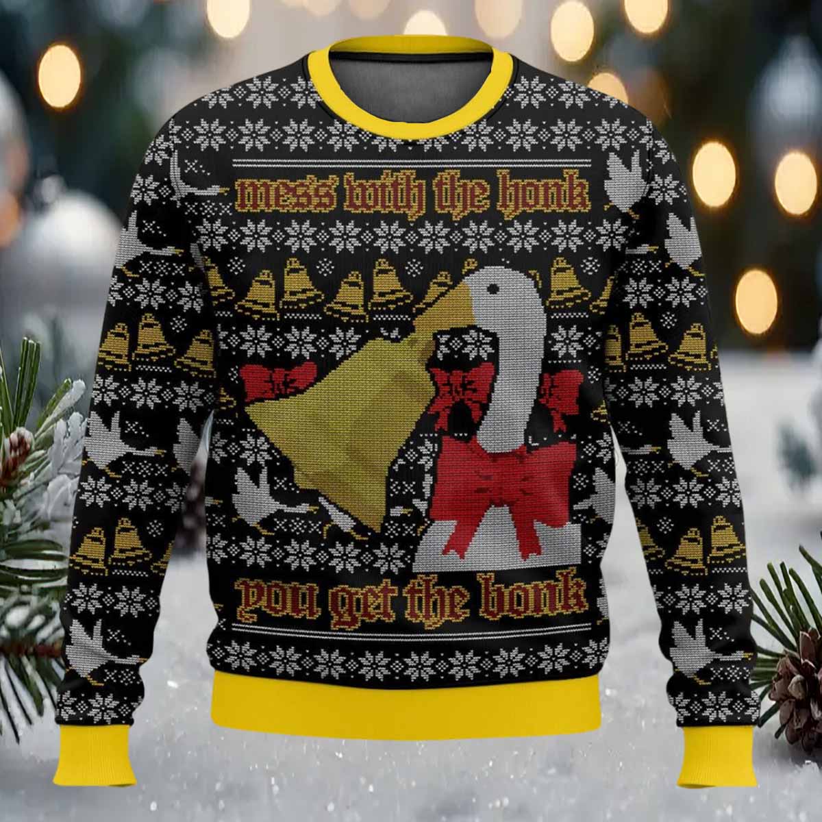 The Goose Gets The Bonk Christmas Ugly Sweater The Goose Gets The Bonk Christmas Ugly Sweater