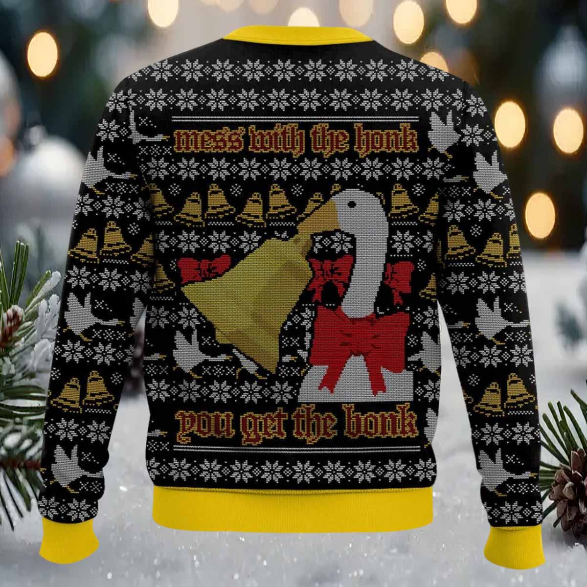 The Goose Gets The Bonk Christmas Ugly Sweater The Goose Gets The Bonk Christmas Ugly Sweater