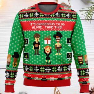 The IT Crowd It’s Dangerous To Go Alone Christmas Sweater The IT Crowd It’s Dangerous To Go Alone Christmas Sweater