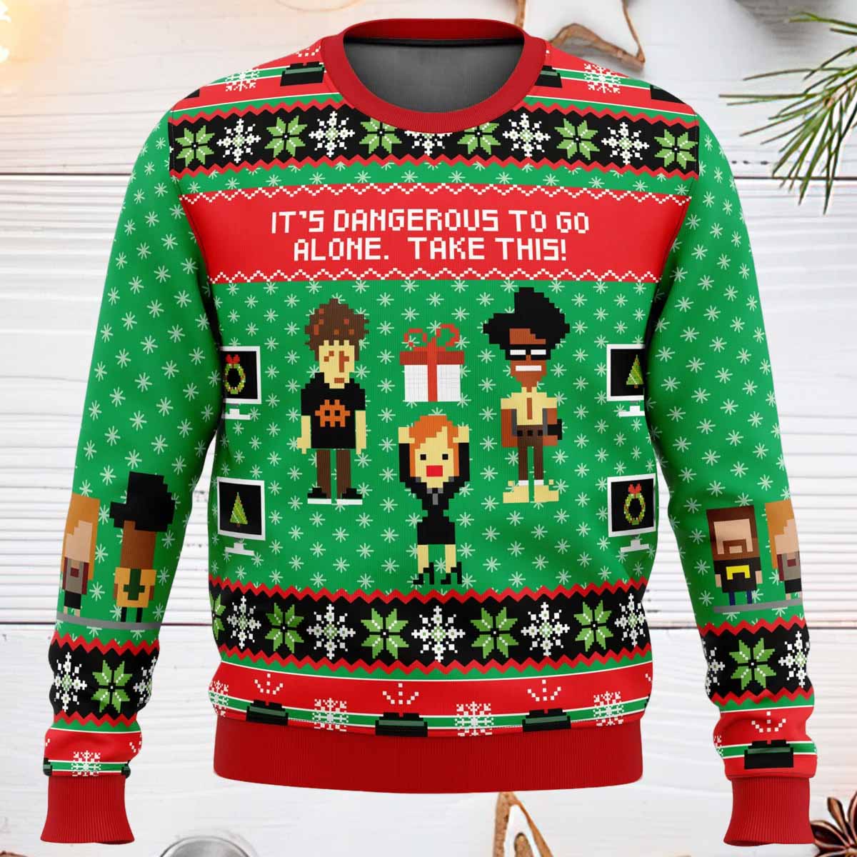 The IT Crowd It's Dangerous To Go Alone Christmas Sweater The IT Crowd It's Dangerous To Go Alone Christmas Sweater