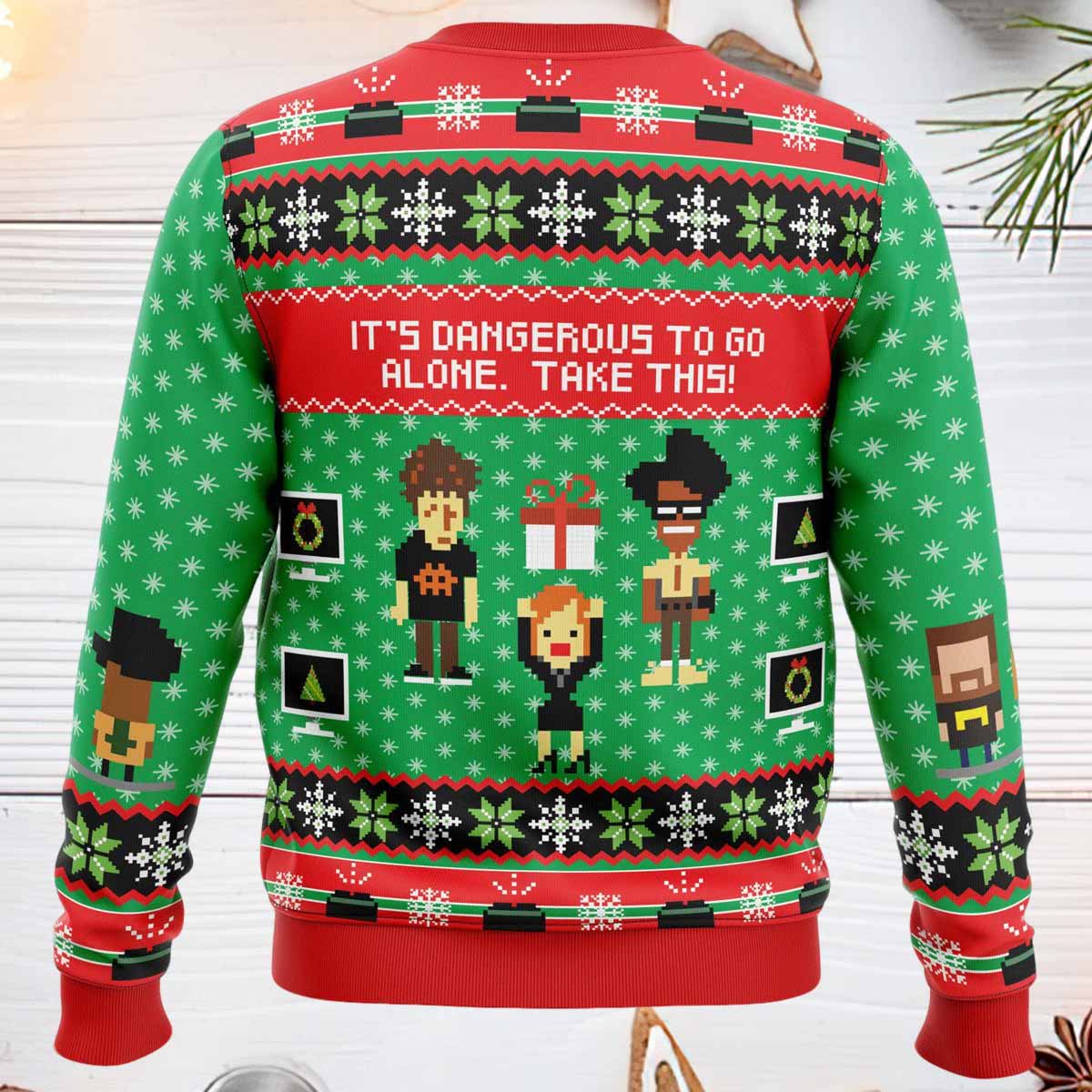 The IT Crowd It’s Dangerous To Go Alone Christmas Sweater The IT Crowd It’s Dangerous To Go Alone Christmas Sweater
