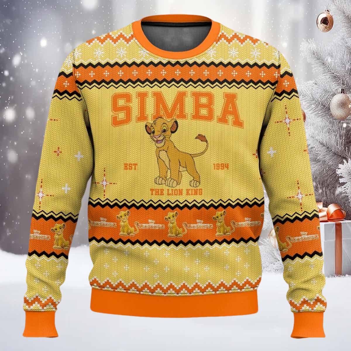 The Lion King Characters Ugly Sweater The Lion King Simba Ugly Sweater