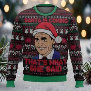 The Office Thats What She Said Christmas Sweater The Office Thats What She Said Christmas Sweater