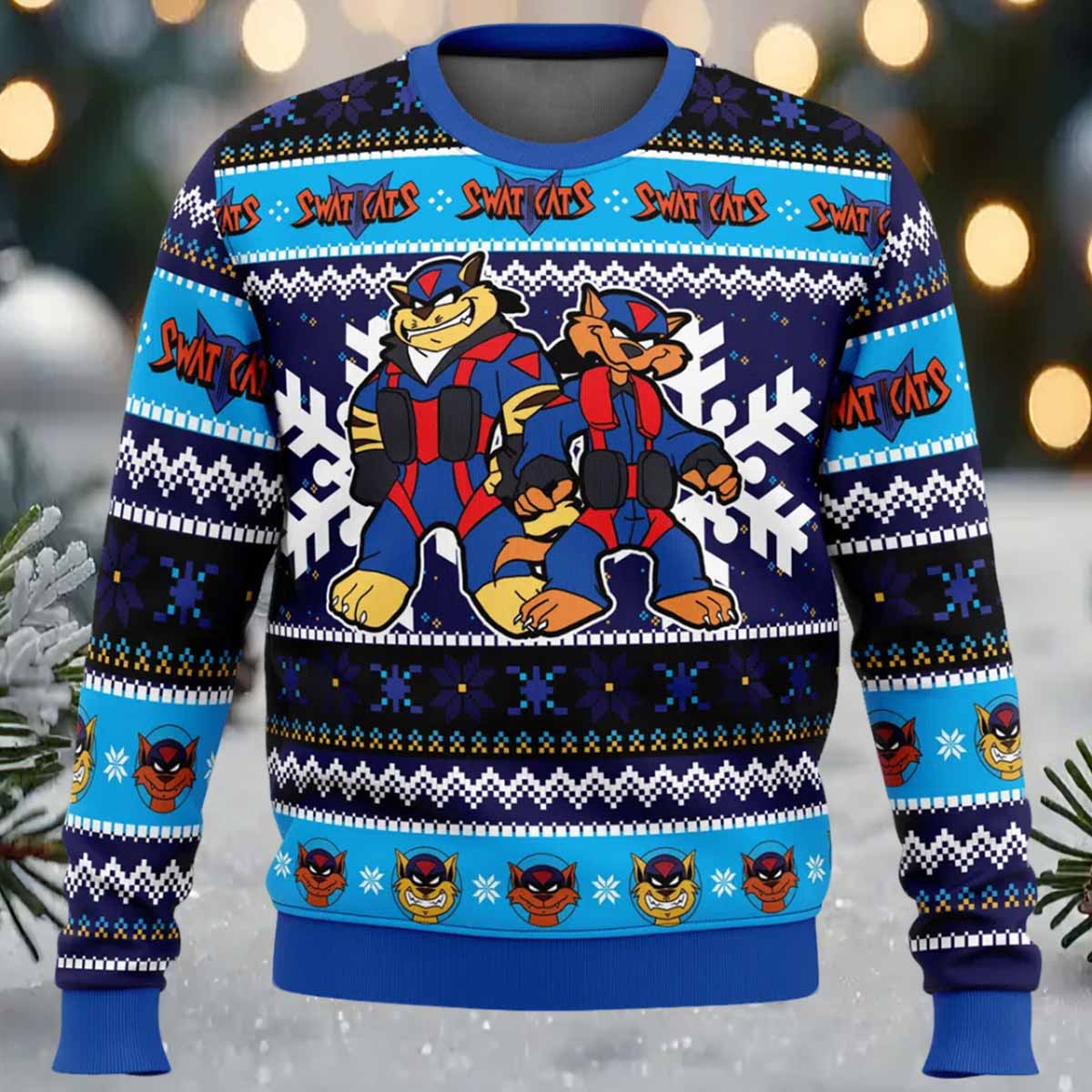 The Radical Squadron Swat Kats Ugly Christmas Sweater The Radical Squadron Swat Kats Ugly Christmas Sweater