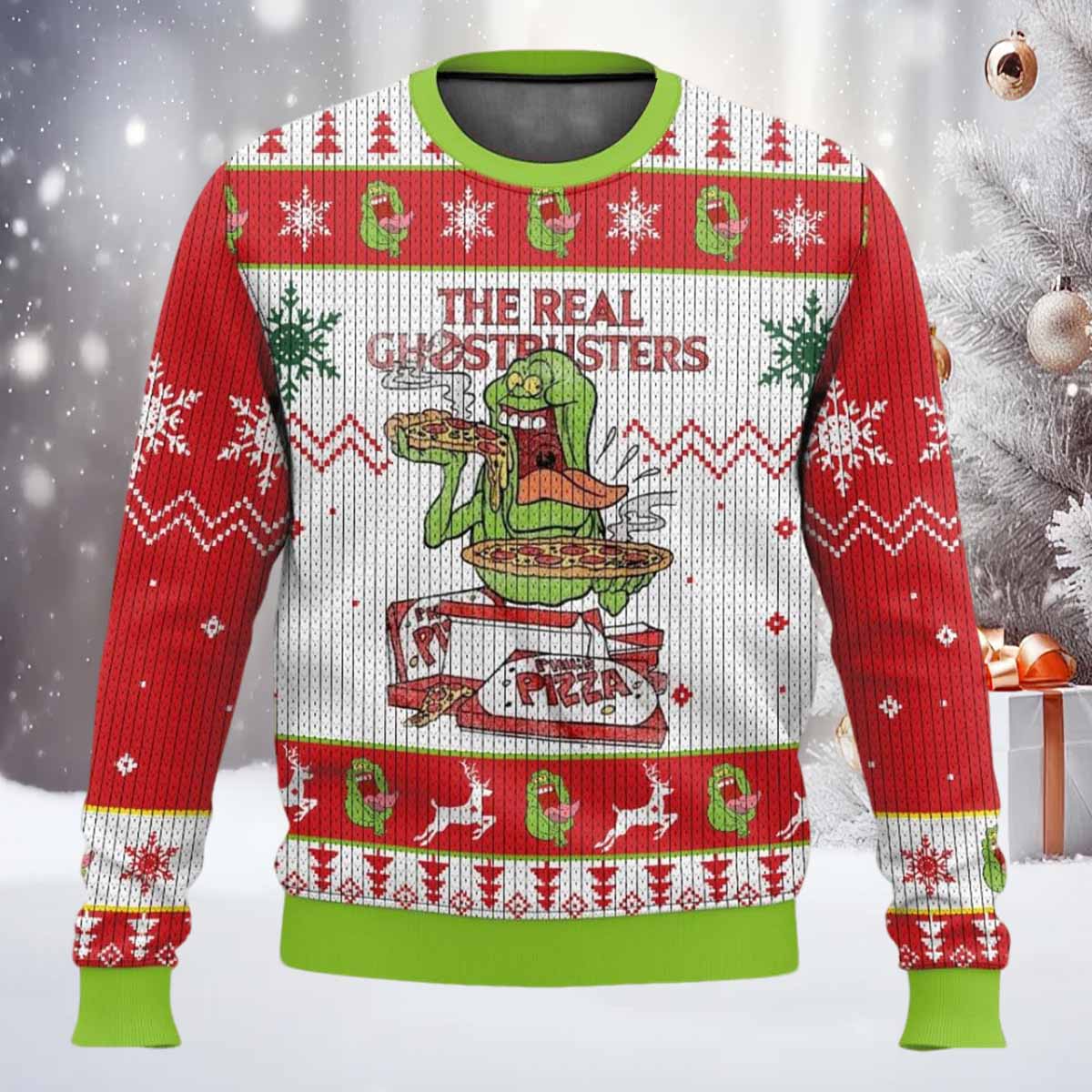 The Real Ghostbusters Ugly Sweater The Real Ghostbusters Ugly Sweater