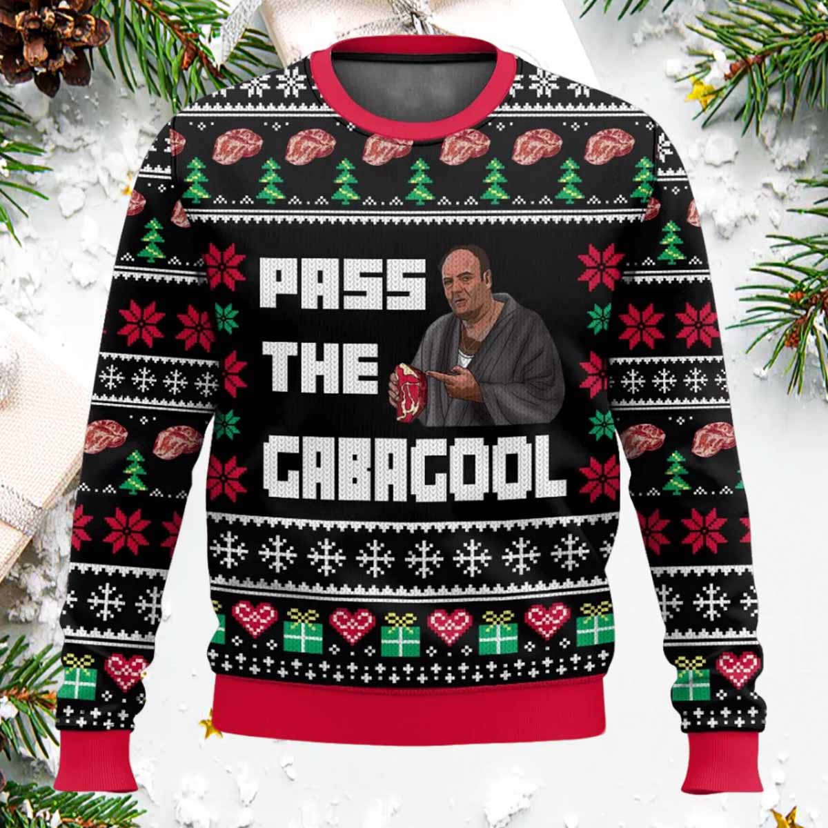 The Sopranos Pass The Gabagool Christmas Ugly Sweater The Sopranos Pass The Gabagool Christmas Ugly Sweater