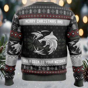 The Witcher Merry Christmas And Toss A Coin To Your Witcher Ugly Sweater