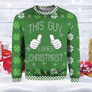 This Guy Loves Christmas Ugly Christmas Sweater