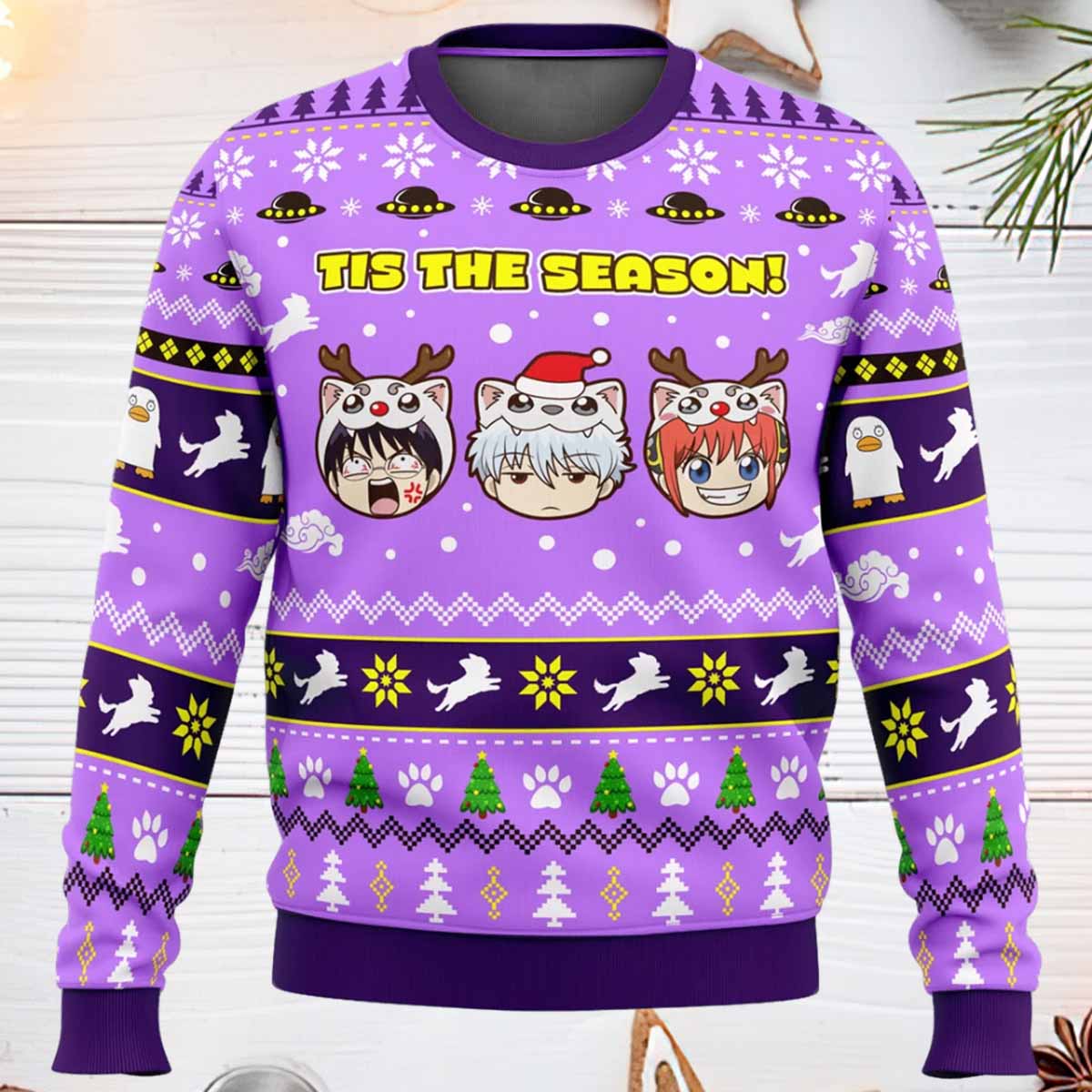 Tis The Season Gintama Ugly Christmas Sweater Tis The Season Gintama Ugly Christmas Sweater