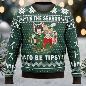 Tis The Season To Be Tipsy Bungo Stray Dogs Ugly Christmas Sweater Tis The Season To Be Tipsy Bungo Stray Dogs Ugly Christmas Sweater