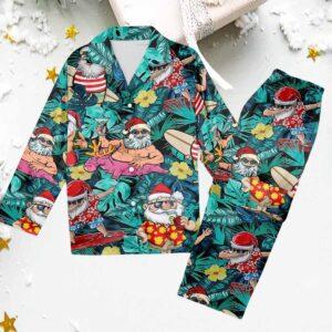 Tropical Santa Aloha Christma Pajama Set Tropical Santa Aloha Christma Pajama Set
