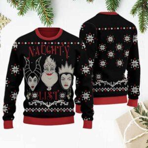 Villains Naughty List Ugly Christmas Sweater Villains Naughty List Ugly Christmas Sweater