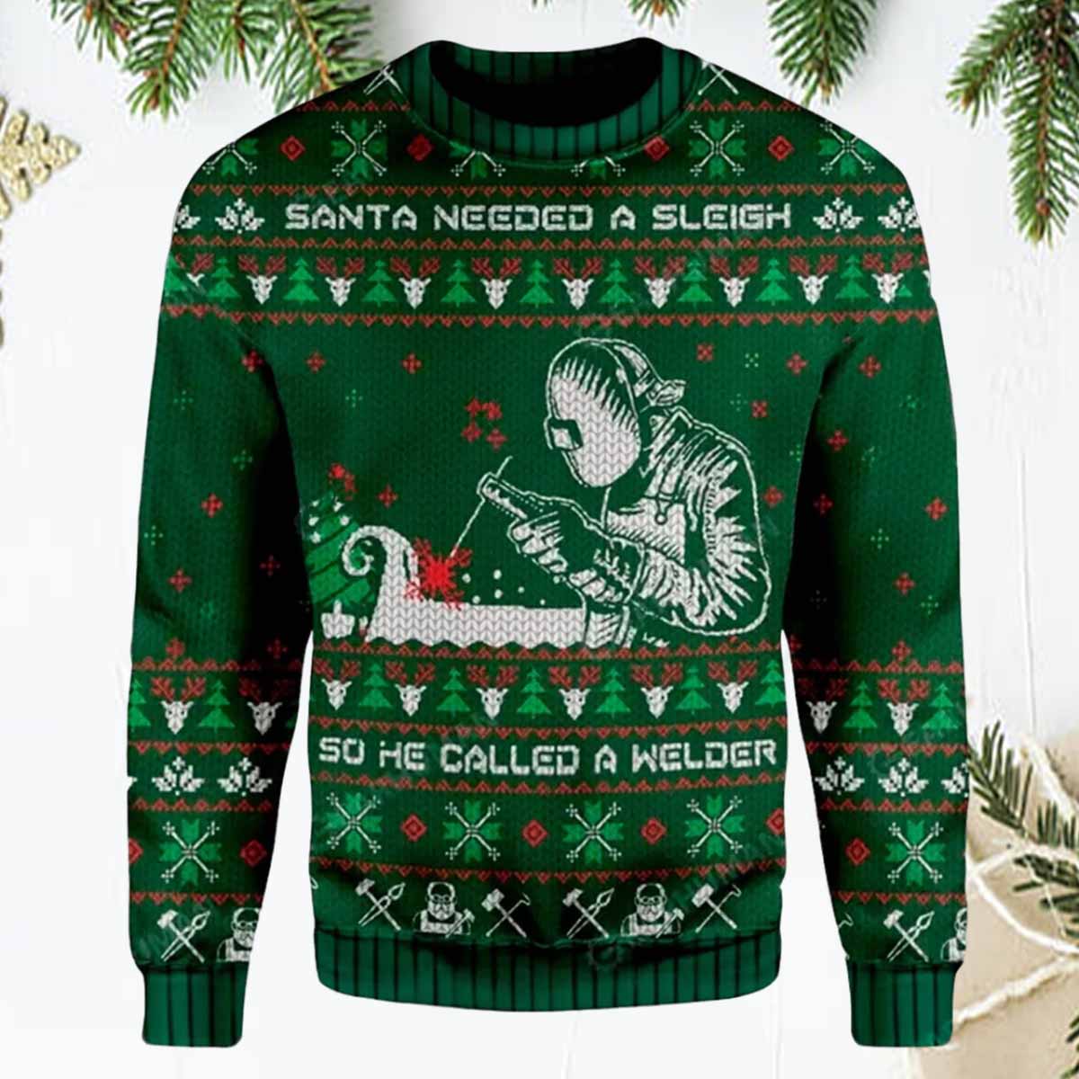 Welder Ugly Christmas Sweater Welder Ugly Christmas Sweater